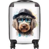 Warren Reed - Designer Labradoodle Dog Face Splashart Suitcase | Size: Large