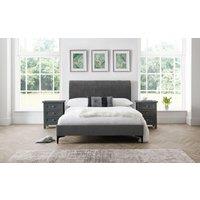 Ashfield Grey Diamond Premium Quilted Velvet Bed - Double