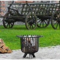 Norfolk Leisure Lifestyle Verona 60cm Metal Fire Basket in Black