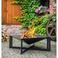 Norfolk Leisure Lifestyle Cuba 70cm Metal Fire Bowl in Black