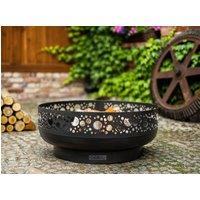 Norfolk Leisure Lifestyle Boston 80cm Decorative Metal Fire Bowl in Black