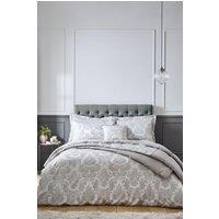 Catherine Lansfield 'Damask Jacquard' Duvet Set in Silver | Size: Double