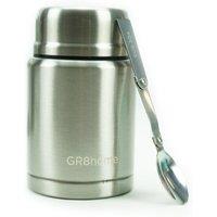 Gr8 Home Stainless Steel Insulated Vacuum Food Flask With Spoon Silver