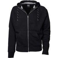 TEE JAYS Men's Full Zip Hooded Sweatshirt in Black | Size: Small