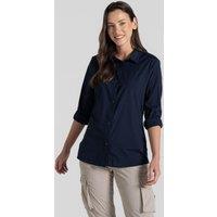 Craghoppers Women's NosiLife Freeda' Long Sleeved Shirt in Dark Navy | Size: 10