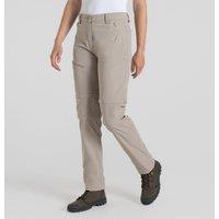 Craghoppers Women's 'Nosilife Pro' Zip-Off Ant Insect Walking Trousers in Light Beige | Size: 20