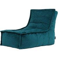 icon Dolce Lounger Bean Bag Ochre Yellow Velvet Bean Bag Chair in Teal