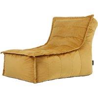 icon Dolce Lounger Bean Bag Ochre Yellow Velvet Bean Bag Chair