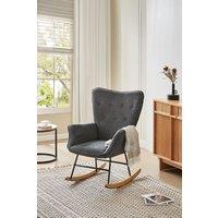 Linen Upholstered Rocking Chair