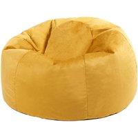 icon Kingston Classic Velvet Bean Bag Chair Ochre Yellow Bean Bags