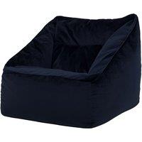 icon Natalia Velvet Adults Bean Bag Armchair, Ready Filled Large Beanbag Dusk Pink in Dark Blue
