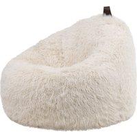 icon Cocoon Faux Fur Bean Bag Natural Bean Bag Chairs in White