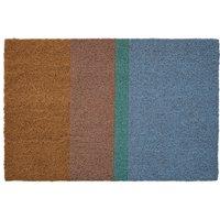Orsina Japandi Light Coir Doormat With Stripes | Size: 100 cm diameter
