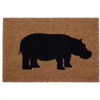 Orsina Hippo Doormat in Brown | Size: 100 cm diameter
