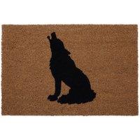 Orsina Wolf Doormat in Brown | Size: 100 cm diameter