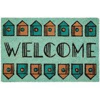 Orsina Welcome Home Light Green Doormat | Size: 100 cm diameter