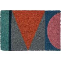 Orsina Mediterranean Multicoloured Coir Doormat | Size: 100 cm diameter