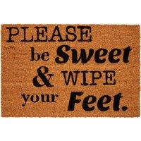 Orsina Please Be Sweet Doormat in Natural | Size: 100 cm diameter