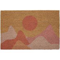 Orsina Bellevie Coir Doormat in Orange | Size: 100 cm diameter