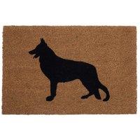 Orsina German Shepherd Doormat in Brown | Size: 100 cm diameter