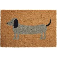 Orsina Daschund Doormat in Natural | Size: 100 cm diameter