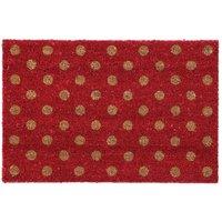 Orsina Polka Doormat in Red | Size: 100 cm diameter