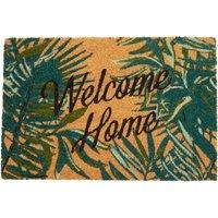 Orsina Winter Palm Doormat in Green | Size: 100 cm diameter