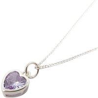 Harfi Women's Mini Heart Alexandrite June Birthstone Necklace in Purple | Size: 18 inches