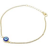 Harfi Women's Turkish Blue Evil Eye Friendship Gold Plated Bracelet