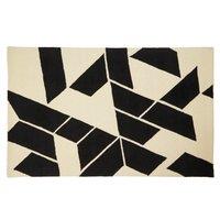 Orsina Bosie Milana Large Geometric Rug in White | Size: 100 cm diameter