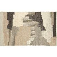 Orsina Large Handcrafted Patchwork Rug, Muted Colour Tribal-Inspired Area Rug, Soft Wool & Cotton Blend Rug