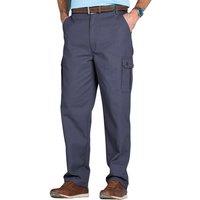 Chums Men's Cotton Cargo-Style Trousers in Navy | Size: 40S