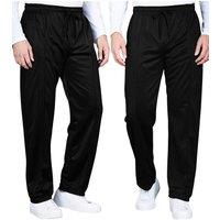 Chums Men's Twinpack of Tracksuit Pants Jogging Bottoms With Elastic Waist in Black | Size: 44R