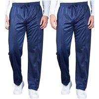 Chums Men's Twinpack of Tracksuit Pants Jogging Bottoms With Elastic Waist in Navy | Size: 36L