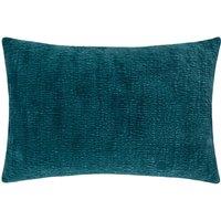Yard Osaka Textured Chenille Cushion in Blue | Size: 40 cm x 60 cm