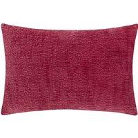 Yard Osaka Textured Chenille Cushion in Red | Size: 40 cm x 60 cm