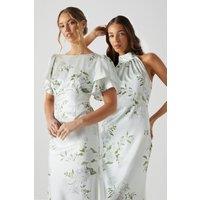 Coast Women's Dahlia Printed Angel Sleeve Satin Bridesmaid Dress | Size: 12