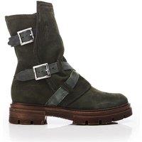 Moda In Pelle Women's 'Briona' Suede Ankle Boots in Green | Size: 4