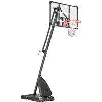 SPORTNOW Adjustable Basketball Hoop with Weighted Base, Wheels, 2.4-2.9m in Black