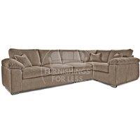 Delta Large Long Narrow 5 Seater Corner Sofa Right Hand Facing Jumbo Cord L Shape
