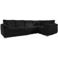 Delta Large Long Narrow 5 Seater Corner Sofa Right Hand Facing Jumbo Cord L Shape