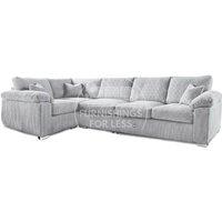 Delta Large Long Narrow 5 Seater Corner Sofa Left Hand Facing Jumbo Cord L Shape