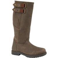 Woodland Men's Blake Waxy Leather Buckle Country Boot in Dark Brown | Size: 8