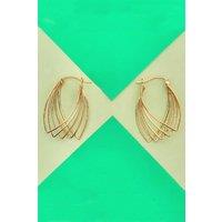 Otis Jaxon London Women's Multi Wire Overlapping Sterling Silver Hoop Earrings in Gold