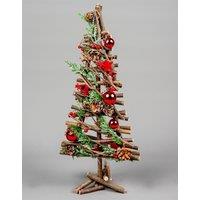 Shatchi 50cm B/O LED Twig Wood Tree Red