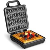 VonShef Large 4 Slice Waffle Maker in Black