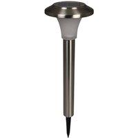 Luxform Calais Solar Post Light in S/Steel in Silver