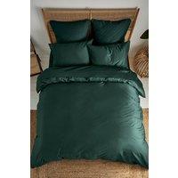 Ted Baker 'TB Plain Dye' Cotton Sateen Duvet Cover in Dark Green | Size: King