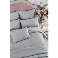 Ted Baker 'TB Plain Dye' Cotton Sateen Duvet Cover in Silver | Size: Super King