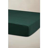 Ted Baker 'TB Plain Dye' Cotton Sateen Fitted Sheet in Dark Green | Size: King